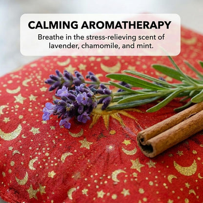 Nature's Approach Basic Herb Pack Rice Heating Pad Microwavable Reusable Heat Pack with Herbal Aromatherapy Fill, Freezer and Microwave Safe for Hot and Cold Therapy, Celestial Indigo