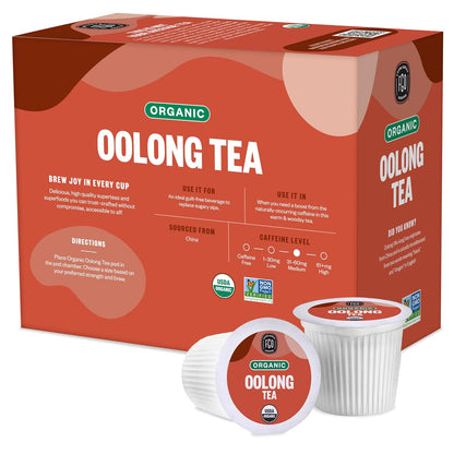 FGO Organic Oolong Tea K-Cup Pods for Keurig, 24 Count (Pack of 1), Premium Black Tea is USDA Organic, Non-GMO, & Recyclable with Naturally Occurring Caffeine