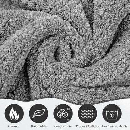 Tigeen 4 Pcs Spa Wraps for Women Waffle Spa Robe with Pocket Adjustable Closure Lightweight Towel Wraps for Bath Shower(Black)