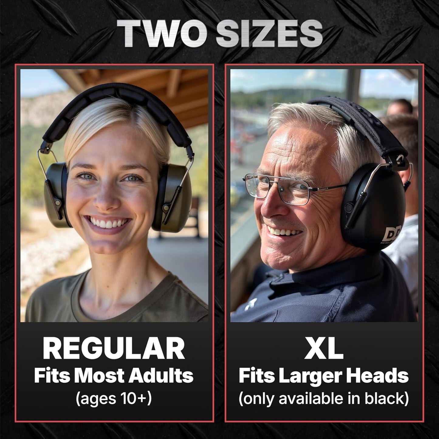 DECIBEL DEFENSE Professional Safety Ear Muffs 37dB NRR - The HIGHEST Rated & MOST COMFORTABLE Ear Protection for Shooting & Industrial Use - THE BEST HEARING PROTECTION...GUARANTEED (BLACK)
