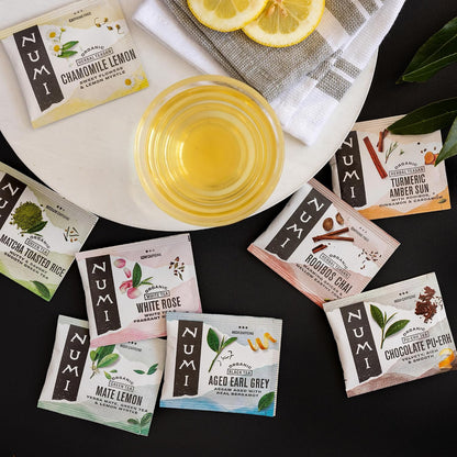 Numi Organic Chamomile Lemon Tea, 54 Herbal Tea Bags, Caffeine Free