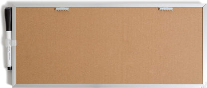 U Brands Dry Erase Weekly Combo Board, 7" x 16-2/3" Inches, Office Supplies, Silver Aluminum Frame, Pack of 1 (4585U03)