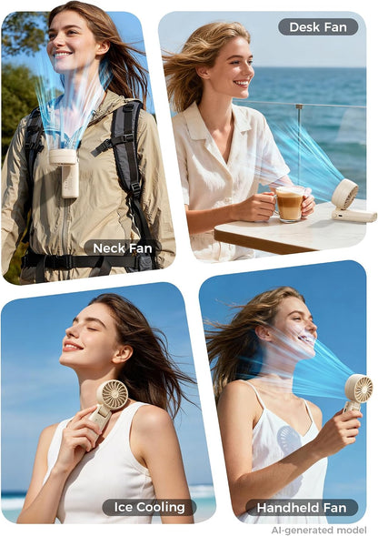 Aecooly Mighty Portable Handheld Fan | 20H Max Cooling | 3 Flexible Modes