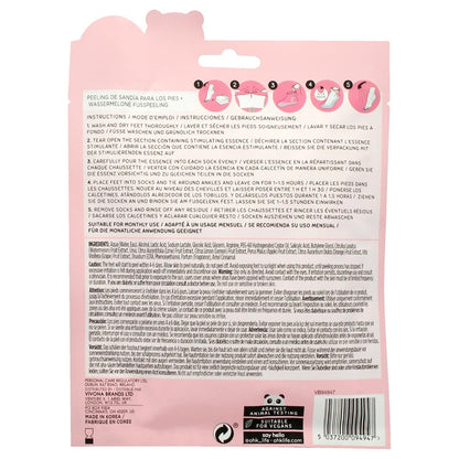 Oh K! Foot Peel Mask - Pomegranate - Foot Peeling Mask for Dry Feet and Cracked Heels - Feet Exfoliant with Pomegranate and Coconut Oil - 1 Pair