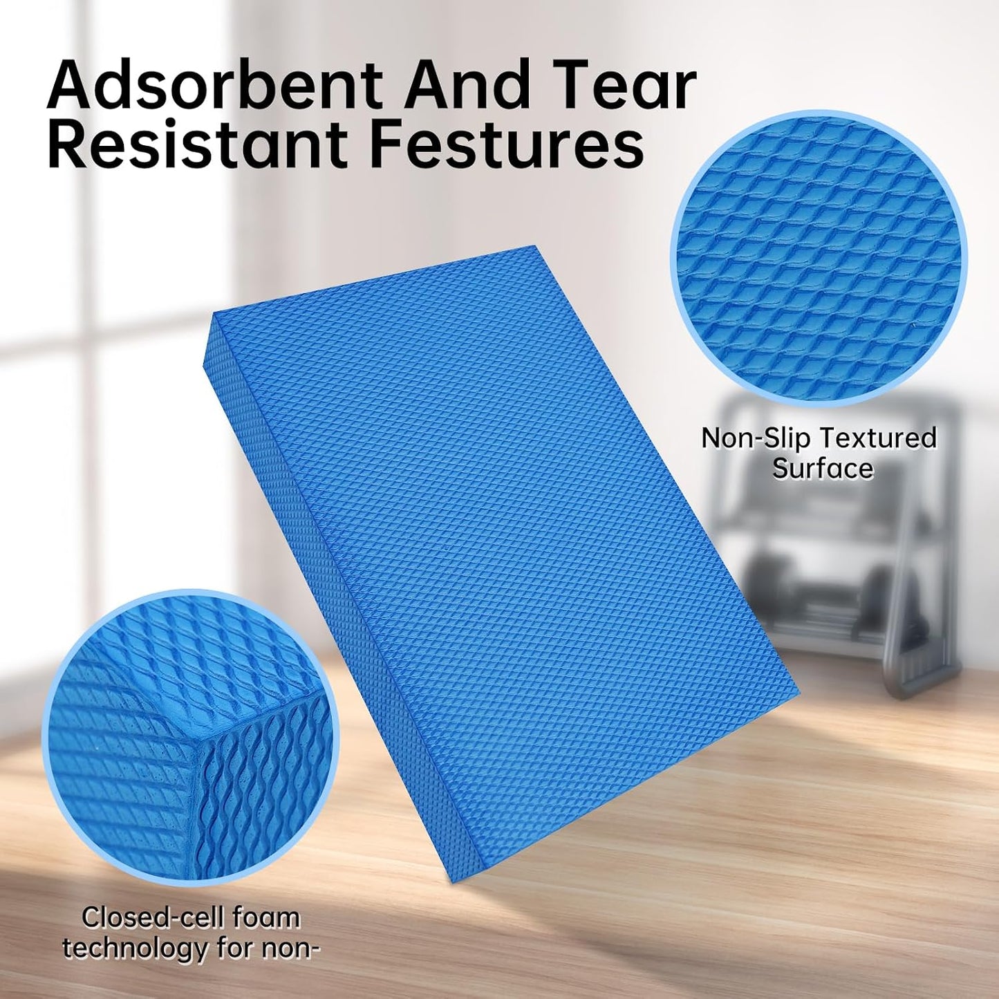 Exercise Balance Pad，High-Density Balance Foam Mat for Physical Therapy Equipment & Strength Stability Training, Slip Resistant TPE Mat for Yoga, Pilates, Meditation,Chair Cushion