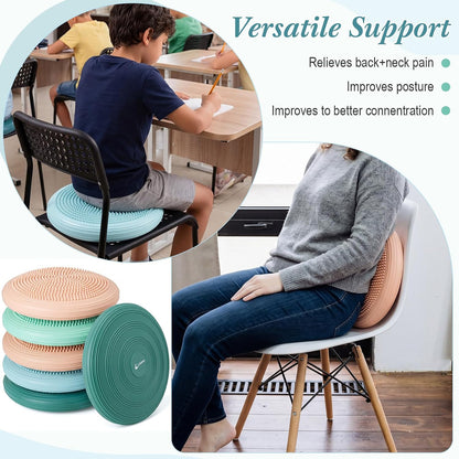 Libima 6 Pcs Inflated Wiggle Seat for Sensory Kid 13 Inches Multipack Wobble Cushion Balance Disc Flexible Seating Wobble Chair for Classroom Office Student Staff Chair Seat Pet Cushion