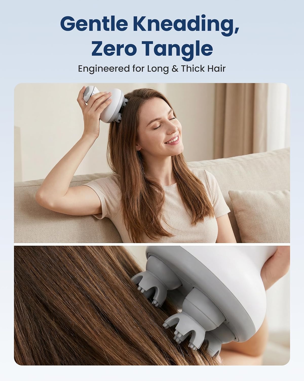 COMFIER Electric Scalp Massager, Waterproof Head Massager with Mutlti-Modes Vibration, Handheld Portable Head Scratcher for Hair Growth, Dog Cat Massager for Deep Clean and Stress Relax