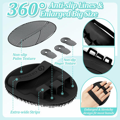 New Foot Brush with Adjustable Long Handle, 3-in-1 Foot Scrubber for Wet or Dry Brushing, 10.2’’- 27.5’’ Foot Scrub Brush for Senior, Pregnant, Disabled, or Injured, Gift-Box Packed(White)