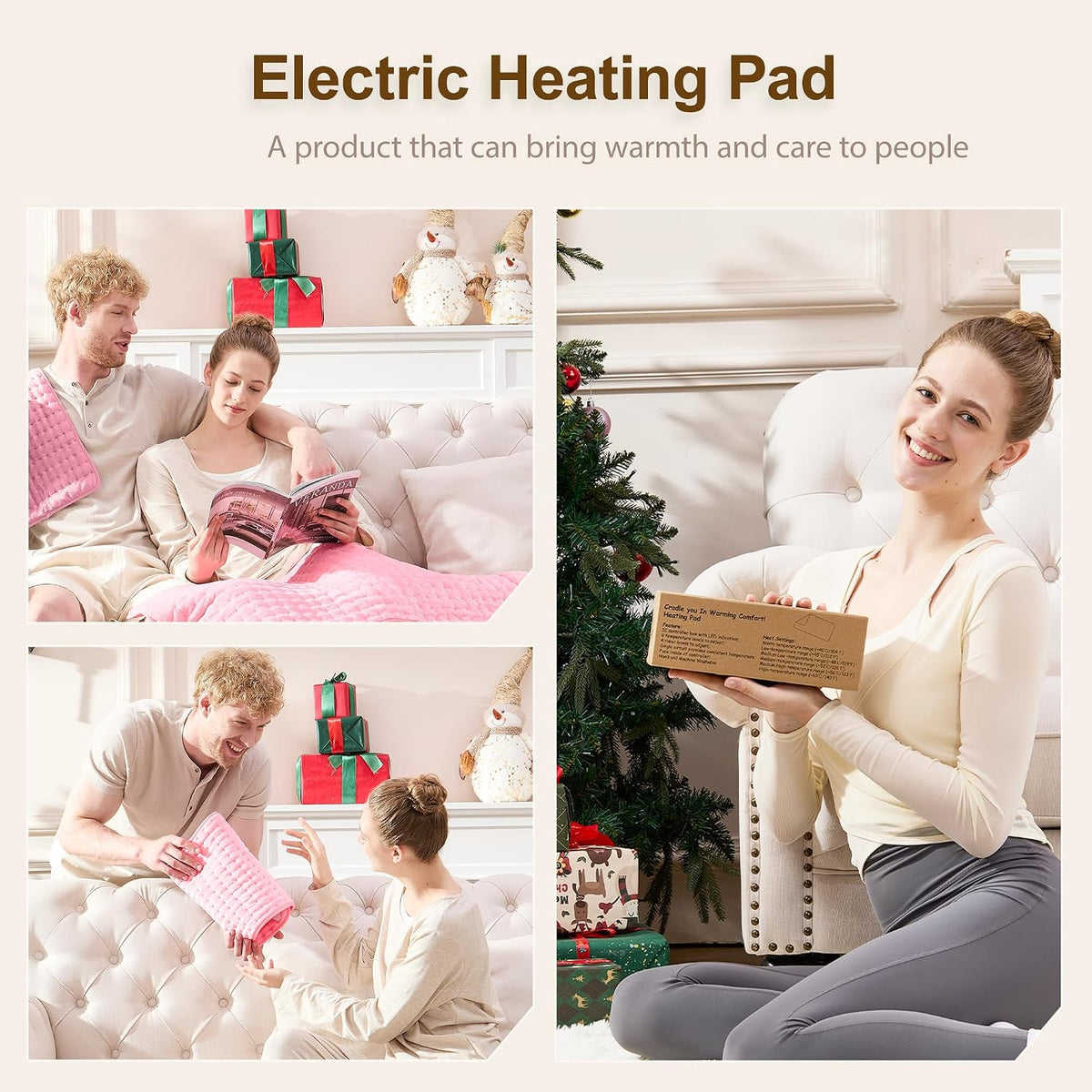 12"x24" Heating pad, Electric Heat Pad 6 Heating &4 Timer Setting