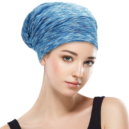 Silk Satin Lined Bonnet Sleep Cap - Adjustable Stay on All Night Hair Wrap Cover Slouchy Beanie for Curly Protection Women and Men Solid Black