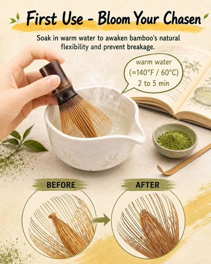 Matcha Whisk - 2-pack Bamboo matcha Whisk set, Handcrafted Traditional Japanese Chasen, 100-Prong Matcha Stirrer Wisk Mixer Brush for Authentic Matcha Tea Preparation