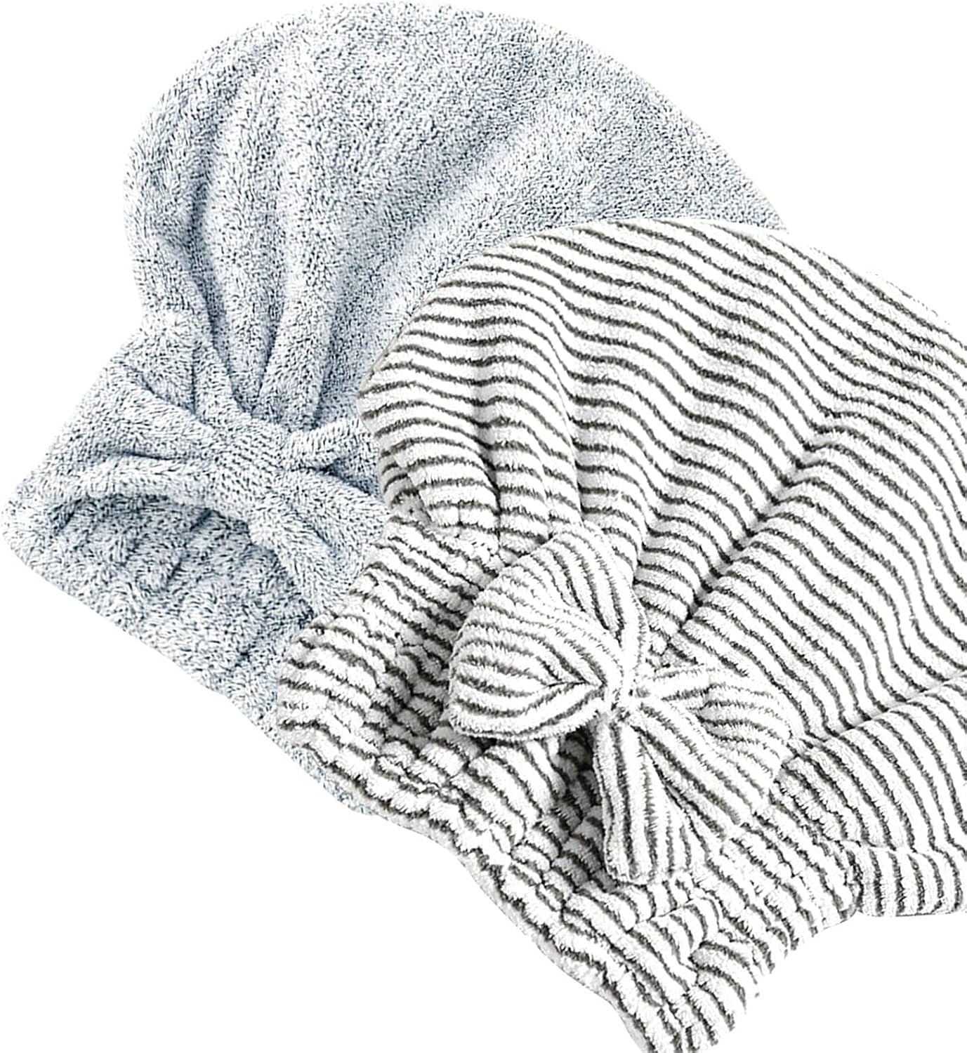 Jseng 2PC Microfiber Hair Drying Caps, Extrame Soft & Ultra Absorbent, Fast Drying Hair Turban Wrap Towels Shower Cap for Girls and Women