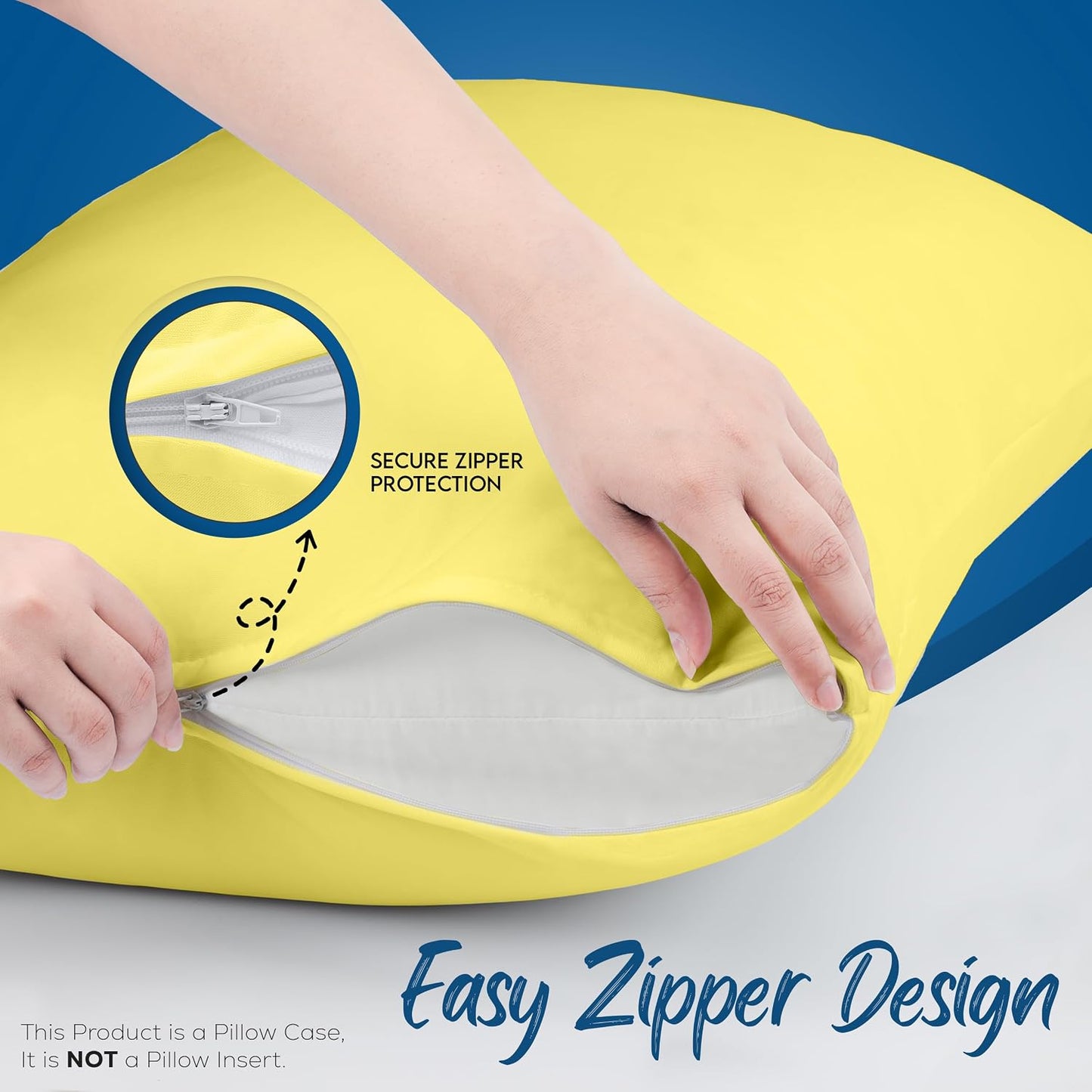 Utopia Bedding Premium 100% Waterproof Pillow Protectors with Zipper Standard Size (Set of 4), Bed Bug and Dust Mite Proof Zippered Pillow Covers, Pillow Encasement Cases, Gray