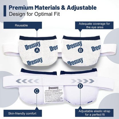 Heated Eye Mask & Microwavable Eye Compress | Gentle Steam Heat for Eye Comfort 1pc Cotton White