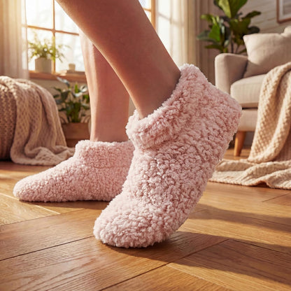 Cozylook Fuzzy Slippers for Women Indoor Soft Sole Slipper Socks with Non Slip Grippers Warm Fluffy