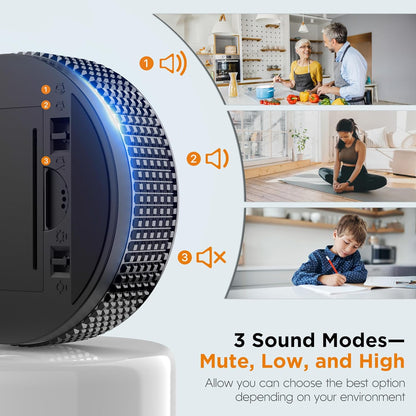 Digital Kitchen Timer, Magnetic Kitchen Timer Clock with Large LED Display, Countdown Count Up, Rotary Dial, 5/15/25 Min Presets, 3 Volume Levels for Cooking, Productivity, Pomodoro, Classroom