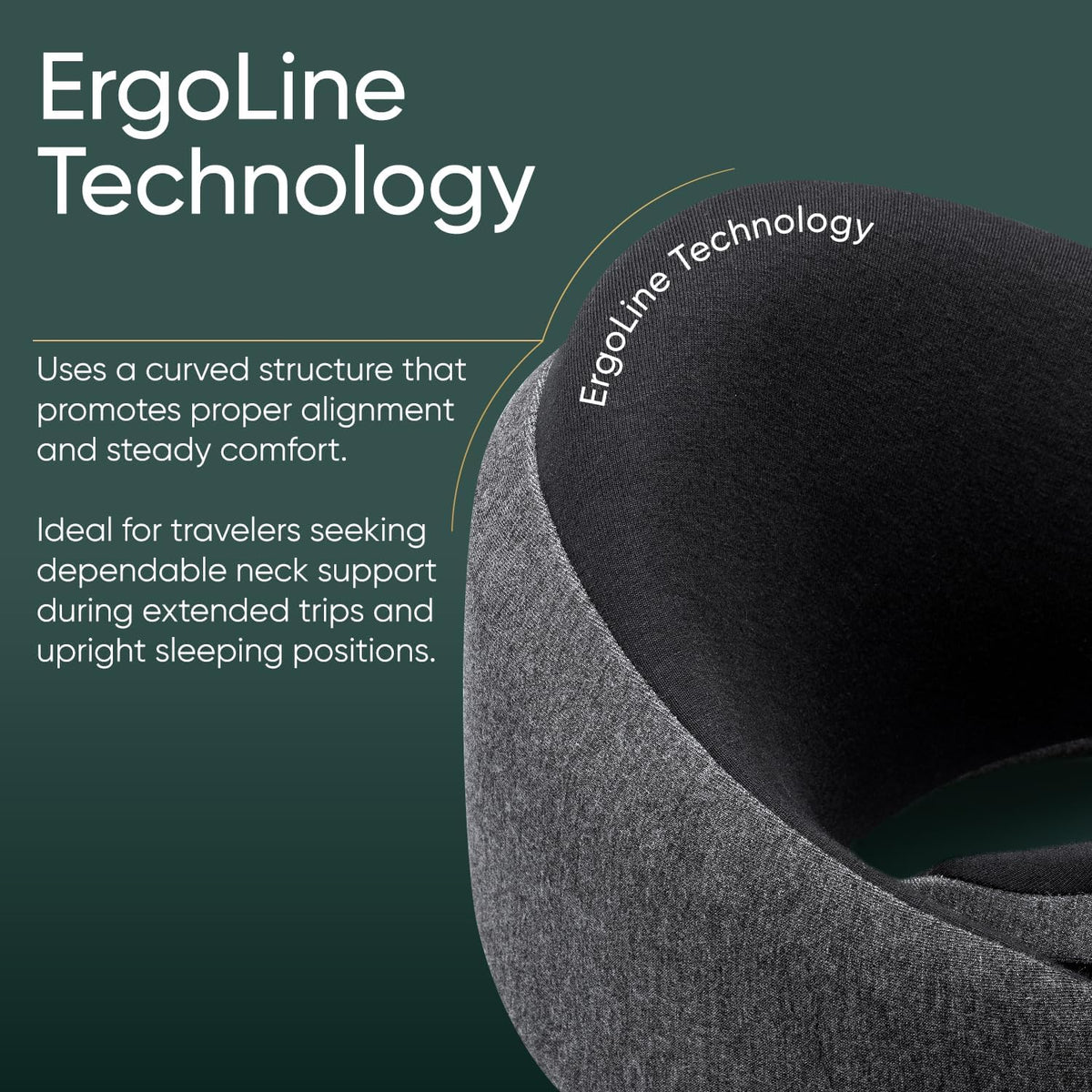 Proglobe Travel Neck Pillow for Airplanes, Long Haul Flight Kit, Grey