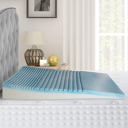 Boyd Sleep Gel Cooling Memory Foam Bed Wedge Pillow, 43 x 29 x 6