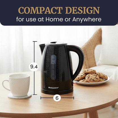 Elite Gourmet EKT5051 1.7L Electric Water Kettle, BPA-Free Fast Boil, Black