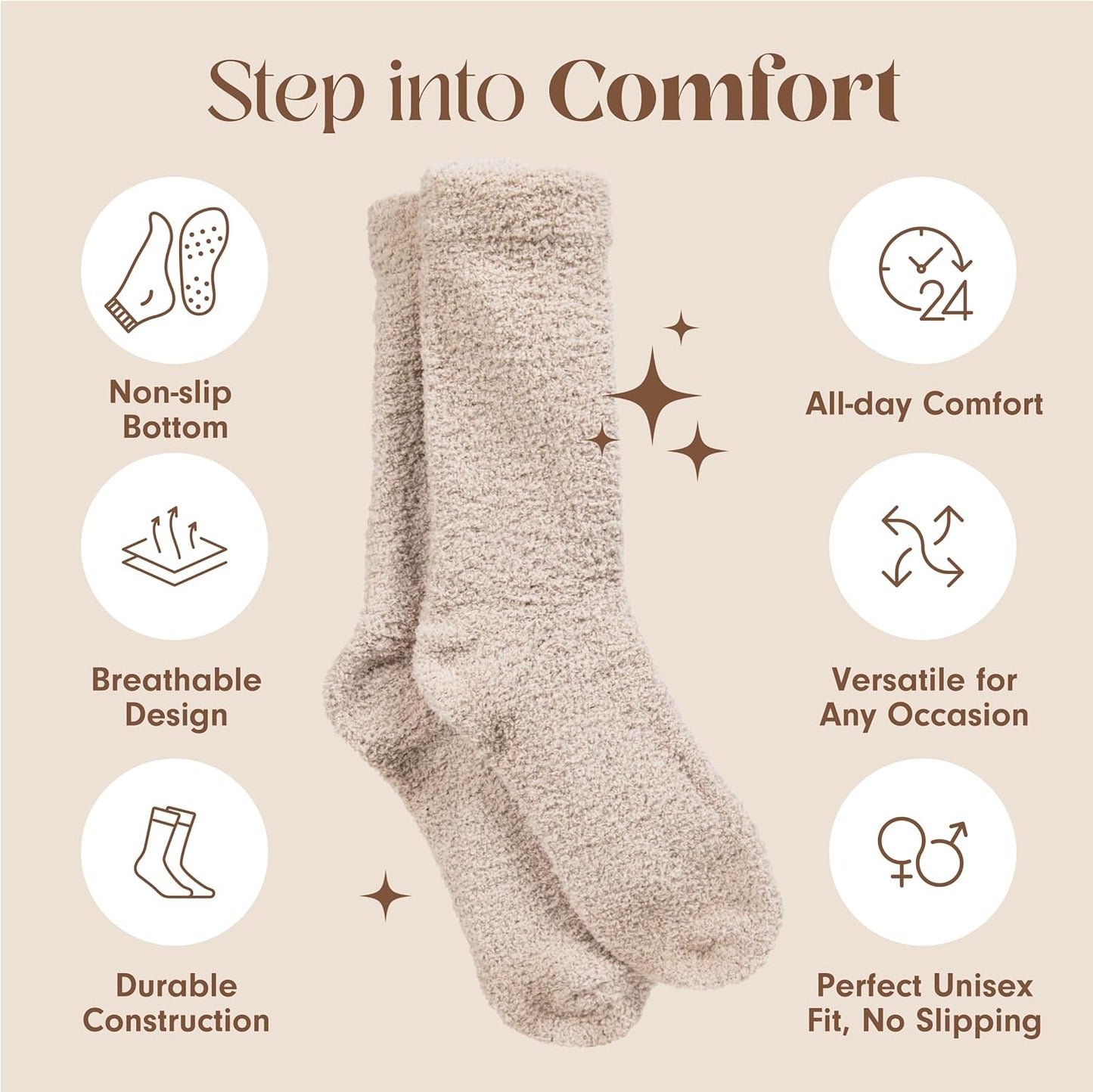 Unboxme Gifts Warm & Cozy Ultra-Luxe Cloud Sock, Gift for Women & Men