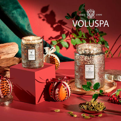 Voluspa Baltic Amber Candle, 18 oz, Coconut Wax Blend, Scented Candles for Home, 100 Hour Burn Time, Candle Jar