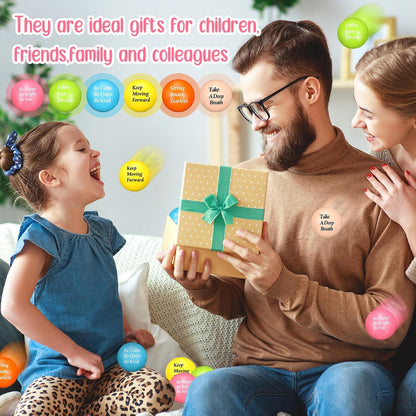 Jenaai 100 Pcs Motivational Fidget Balls, Inspirational Gifts, 6 Colors