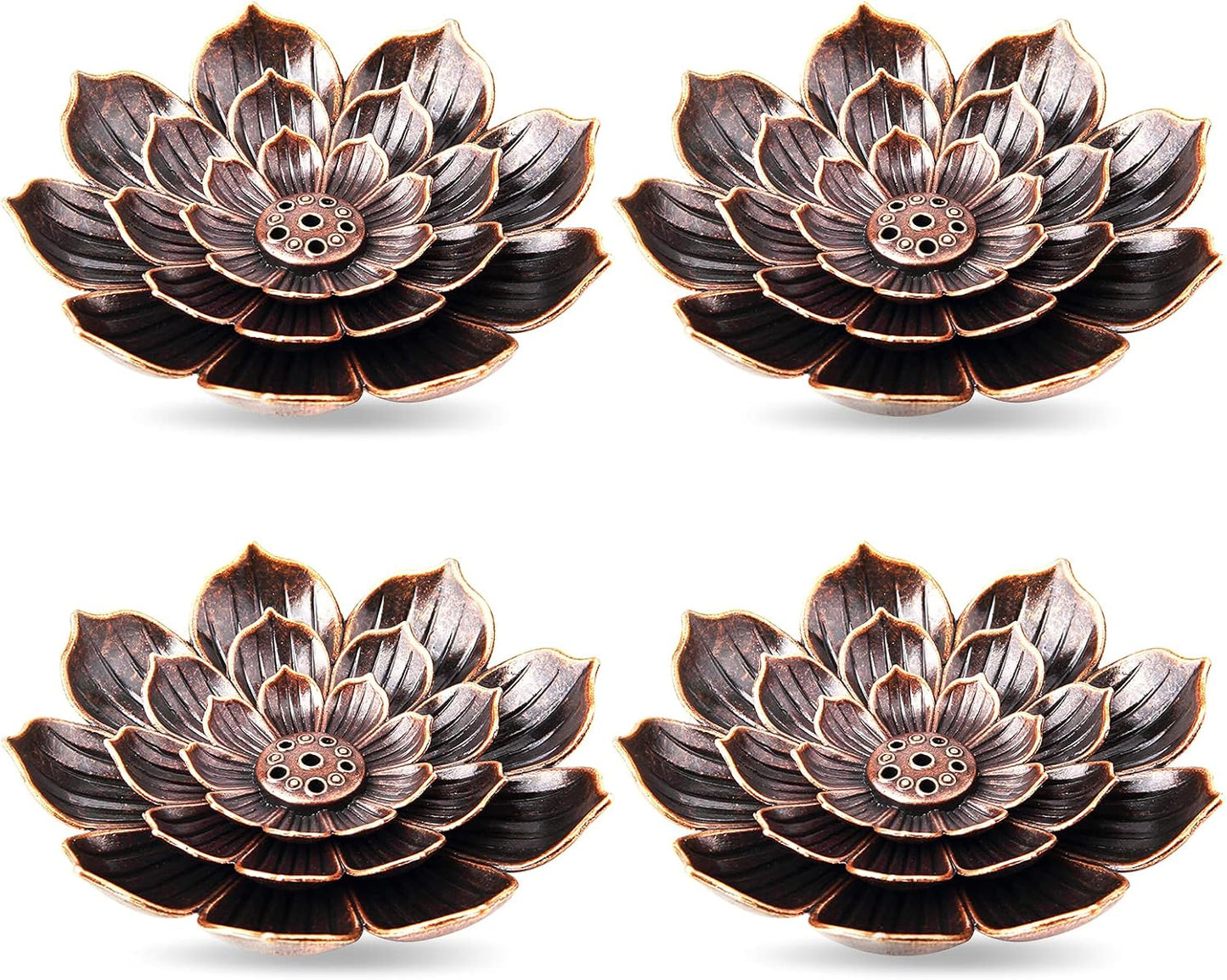 4Pack Incense Holder Cone Incense Burner Holder with Ash Catcher for Home Office Fragrance Accessories