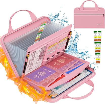 Tamfile Fireproof Accordion File Organizer, Expanding File Folder
