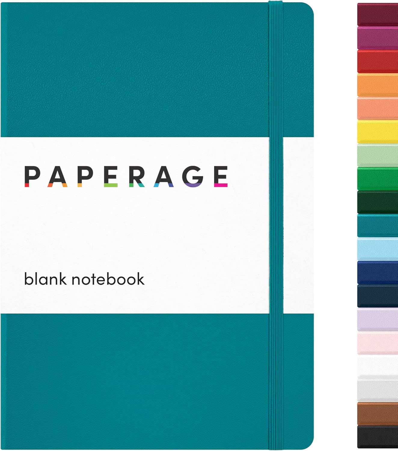 PAPERAGE Lined Journal Notebook, Hardcover Journal for Women & Men, 160 Pages, (5.6 in x 8 in), College Ruled Journaling Notebook for Work, School Supplies & Note Taking, (Black)
