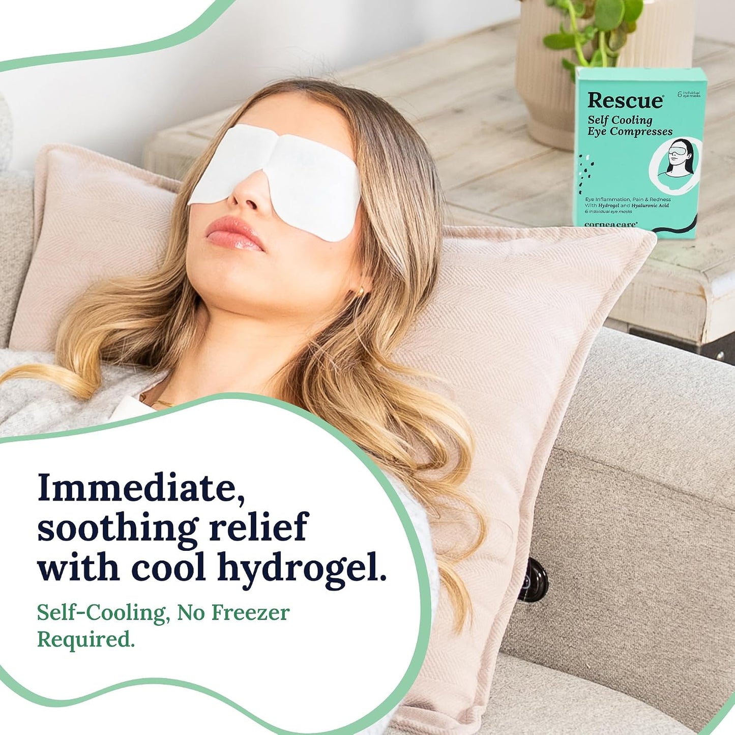 CorneaCare Rest: Self Heating Warm Compress for Dry Eyes | Heated Eye Mask for Fast Relief | Steam Mask for Stye Treatment | No Microwave or Washcloth Needed | Travel Ready Warm Compress | 30 Count