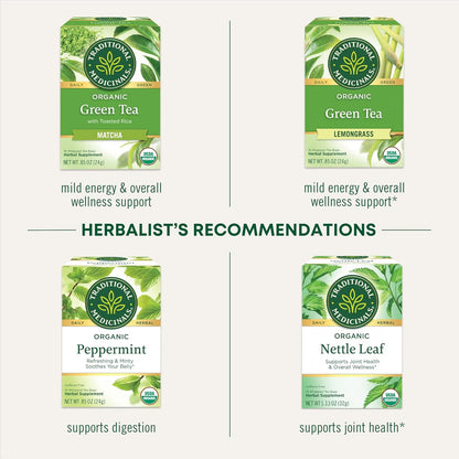 Traditional Medicinals Organic, Hibiscus Tea - Supports Normal Heart Health & Cardiovascular Wellness - Kosher, Non-GMO, Caffeine-Free, Compostable - 16 Tea Bags