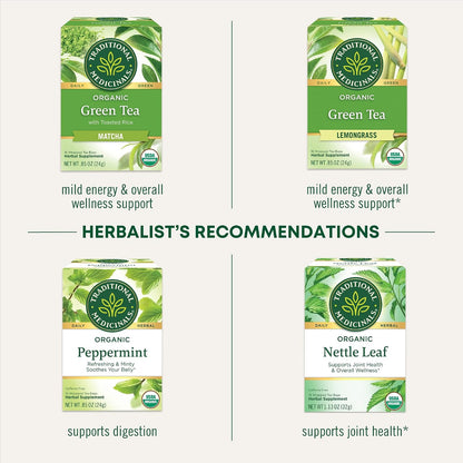 Traditional Medicinals Organic Green Tea Ginger, 16 Tea Bags