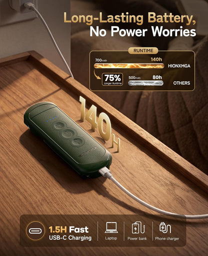 HIONXMGA Rechargeable Book Light,Clip-On Reading Light for Books in Bed