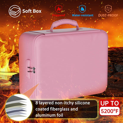 DocSafe 5200°F Fireproof Document Organizer Box with Lock, Heat Insulated