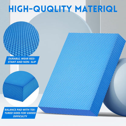 Exercise Balance Pad-15.6"x13" Non-Slip Stability Trainer Pad, 2 Inch Thick Foam Exercise Pad for Physical Therapy, Yoga, Core Training & Stability Training