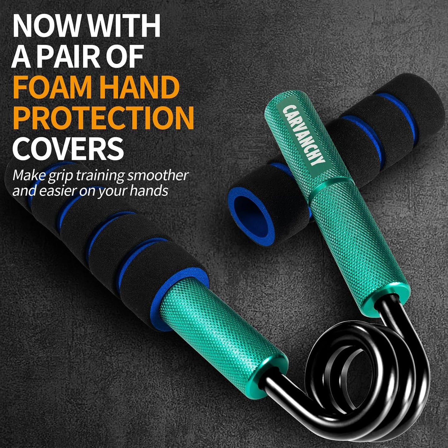 Grip Strength Trainer Set, 6 Pack, 50-350LB, Wrist Forearm Strengthener, Metal No Slip, Hand Grip Gripper Strengthener for Strength Training and Exercise, Hand Workout Squeezer Grip Strength