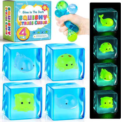 VISCOO 16 Pack Octopus Stress Balls for Kids, Slow Rising Squishy Toys