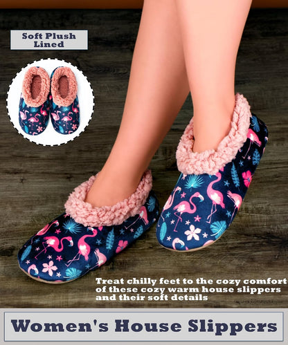 Cozylook Fuzzy Slippers for Women Indoor Soft Sole Slipper Socks with Non Slip Grippers Warm Fluffy