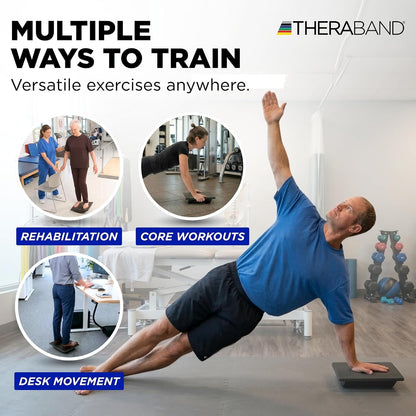 Theraband 23300 Rocker Balance Board for Rehab, Improved Posture, Balance and Stability Training