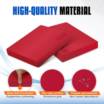 Yes4All Balance Pad, Nonslip TPE Foam Balance Pad with Upgraded Sizes - L, XL, XXL Balance Mat for Fitness, Yoga & Stability Training - Multicolor Options