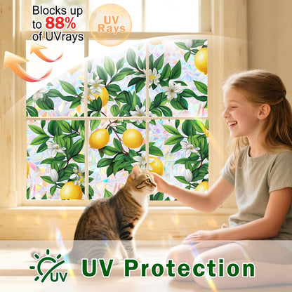 Frosted Glass Window Film, Decorative Sun Heat Blocking,Anti UV Save Energy