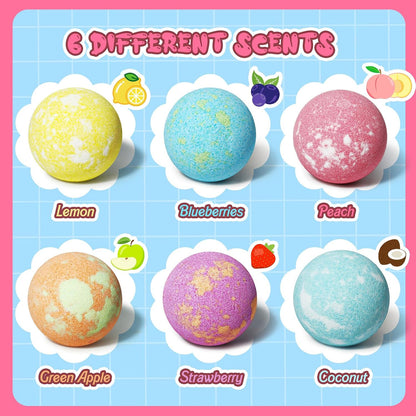 Sanyi Unicorn Bath Bombs for Kids with Bracelet Inside, Gifts for Girls 4-8