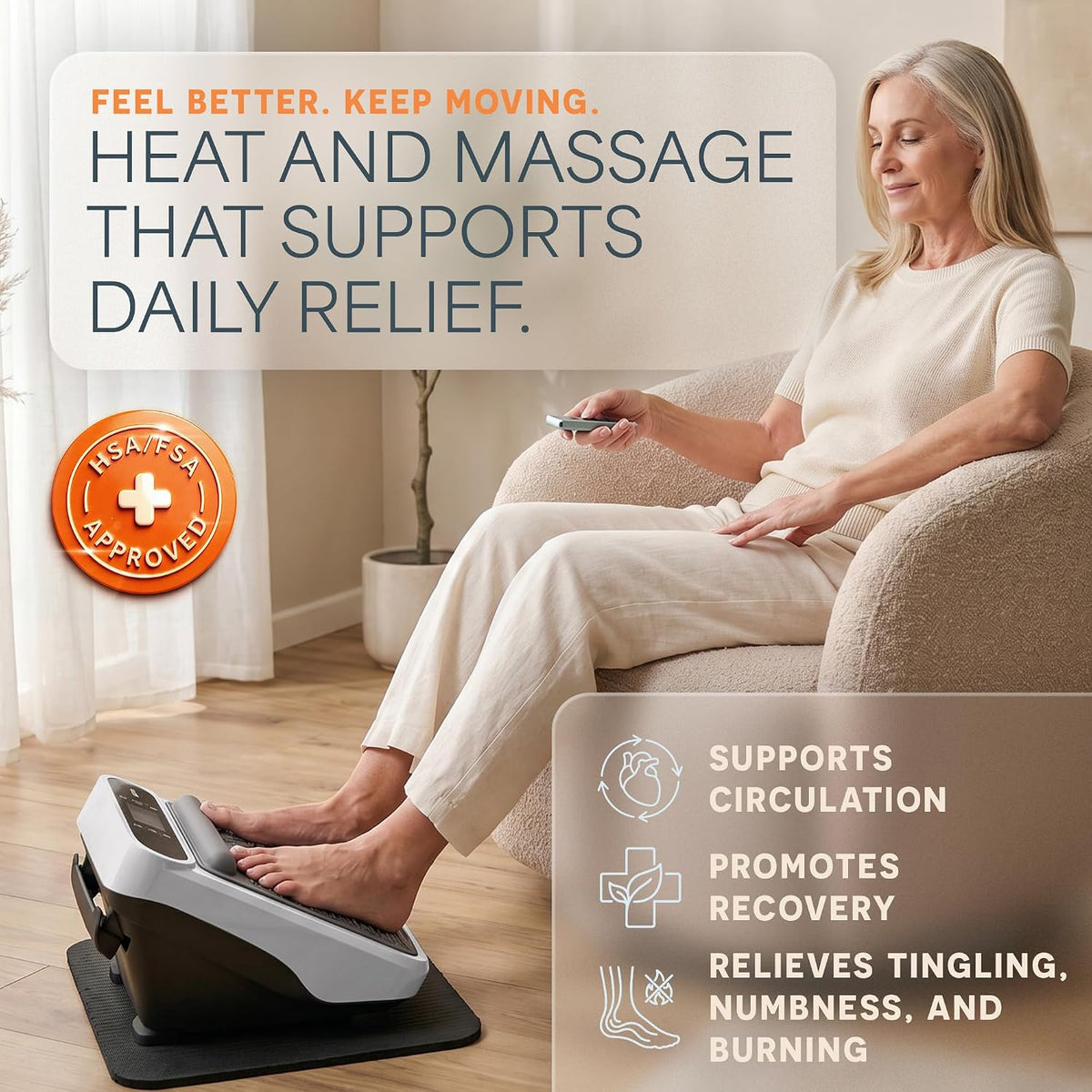 LifePro VibraFlow Feet Massager Electric Comfort & Circulation Support