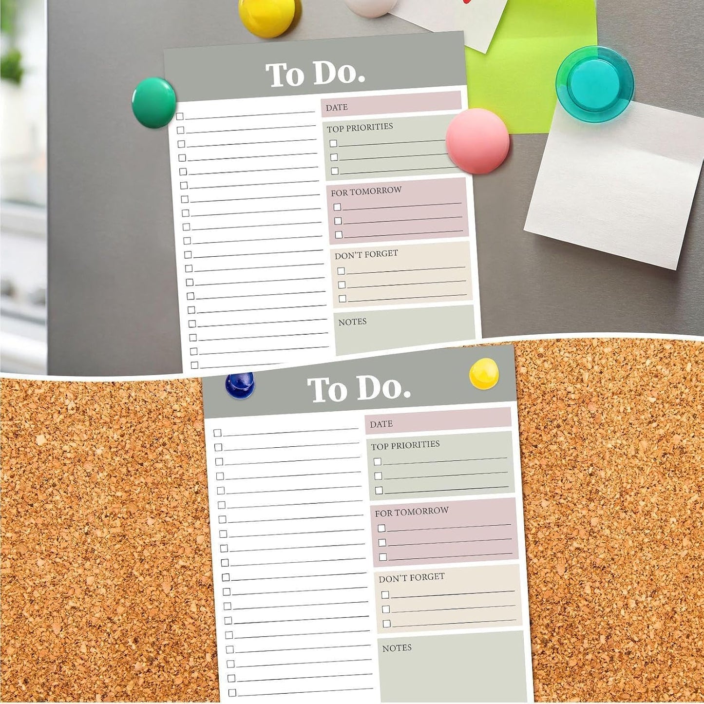 Spakon 300 Sheets Daily to Do List Notepad Notebook Library Card to Do Planner Checklist Memo Writing Pad Schedule Reminder Office Homework Planner for Task, 6" x 8(Classic,White)