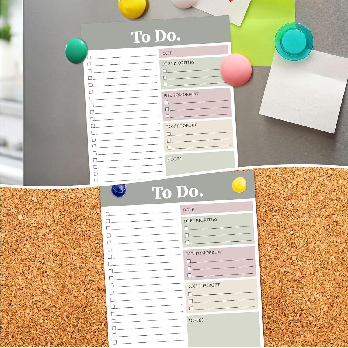 Spakon 300 Sheets Daily to Do List Notepad Notebook Library Card to Do Planner Checklist Memo Writing Pad Schedule Reminder Office Homework Planner for Task, 6" x 8(Classic,White)
