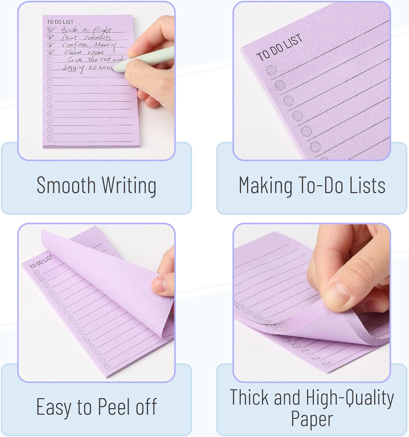 Mr. Pen- to Do List Sticky Notes, 3” x 5”, 9 Pads, 360 Sheets | Lined Checklist Sticky Pads with Smooth Writing, Easy Peel-Off, Thick Paper for Planning, Office, School & Daily Tasks