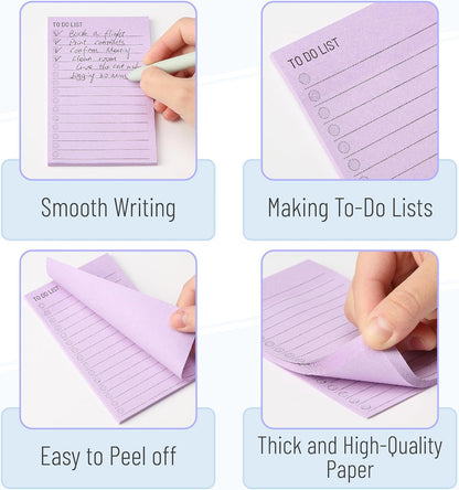 Mr. Pen- to Do List Sticky Notes, 3” x 5”, 9 Pads, 360 Sheets | Lined Checklist Sticky Pads with Smooth Writing, Easy Peel-Off, Thick Paper for Planning, Office, School & Daily Tasks