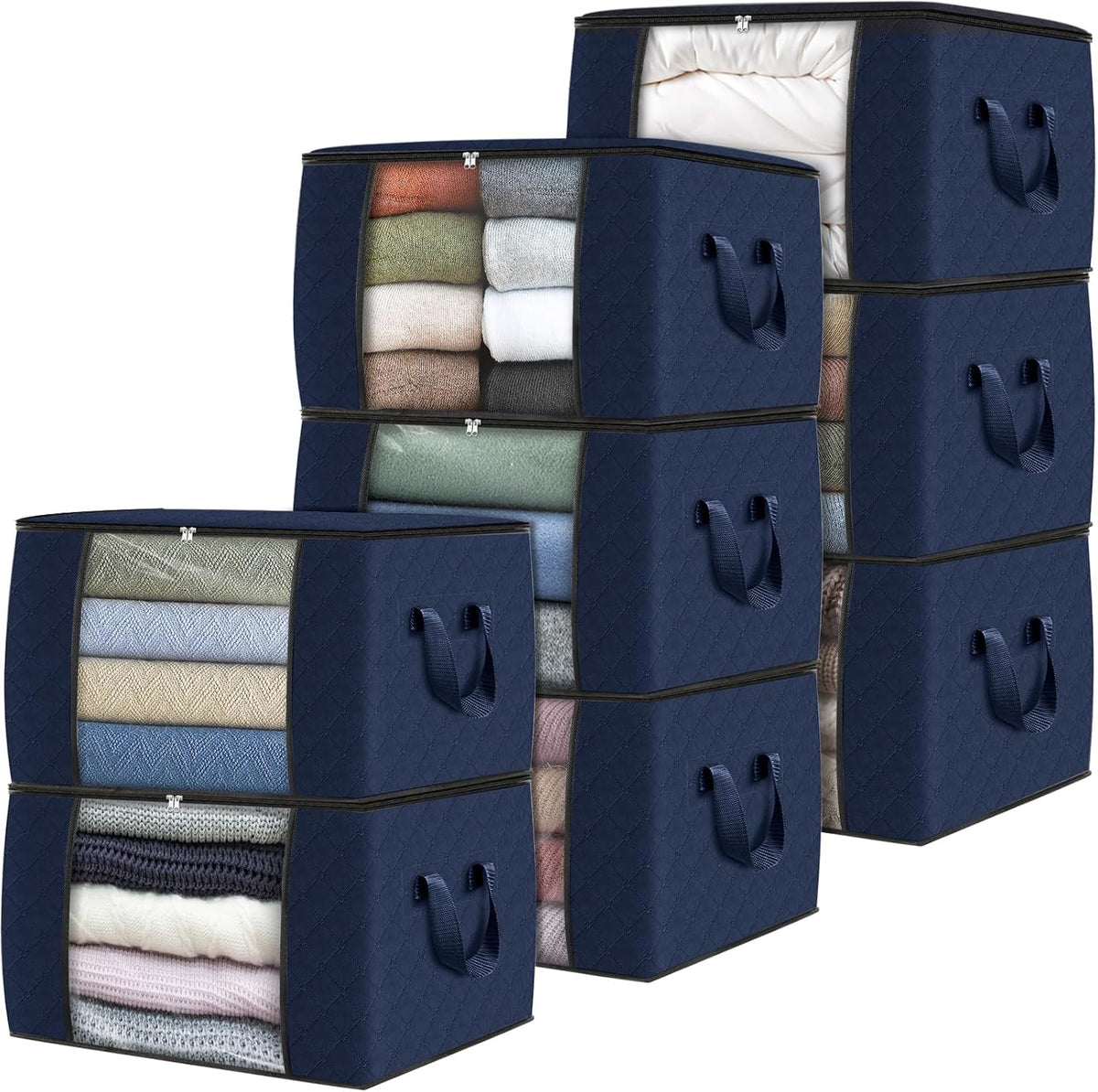 Fab totes Storage Bags for Clothes Blanket Storage Bins with Lids