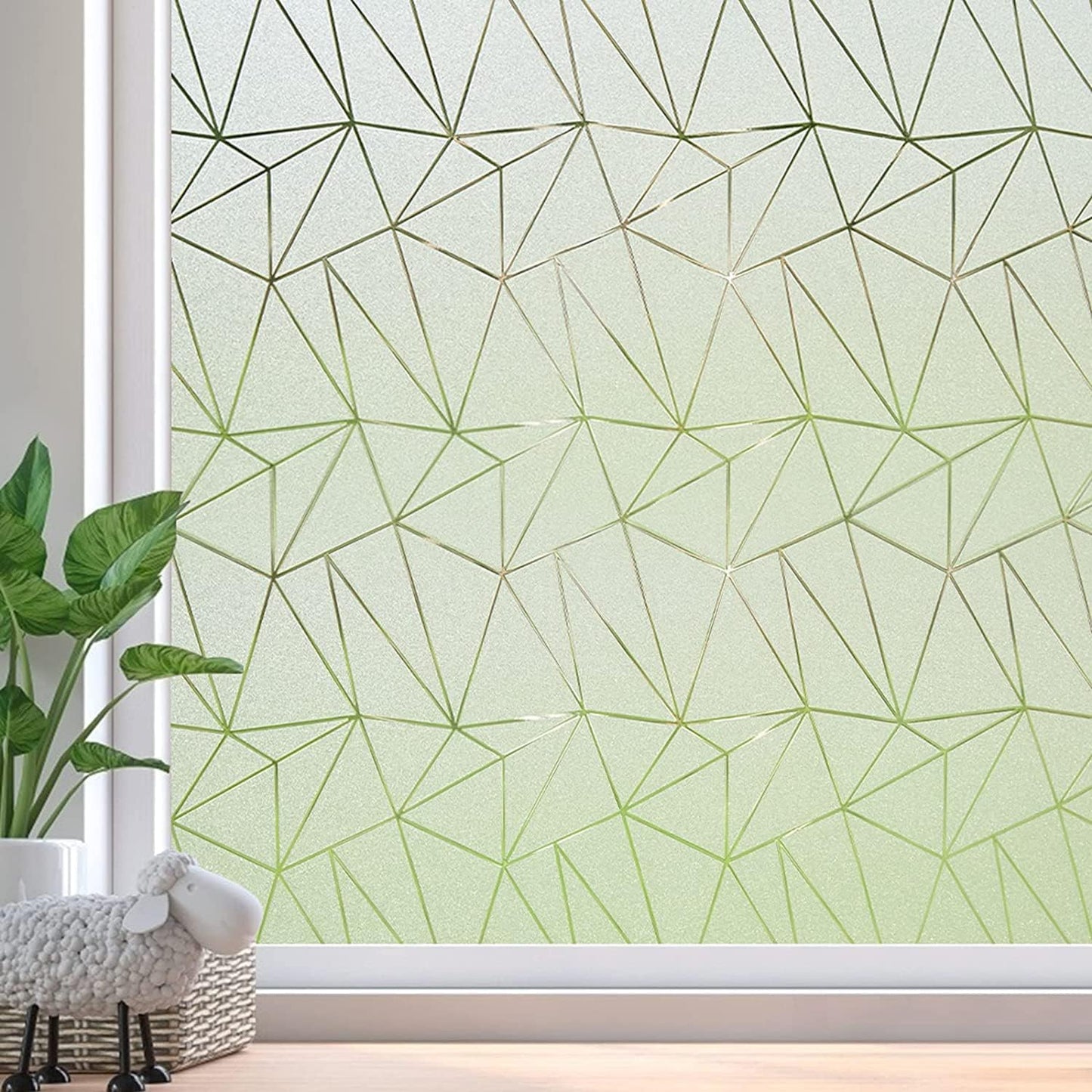 Coavas Blackout Window Privacy Film, Geometric Pattern, 11.8" x 78.7"
