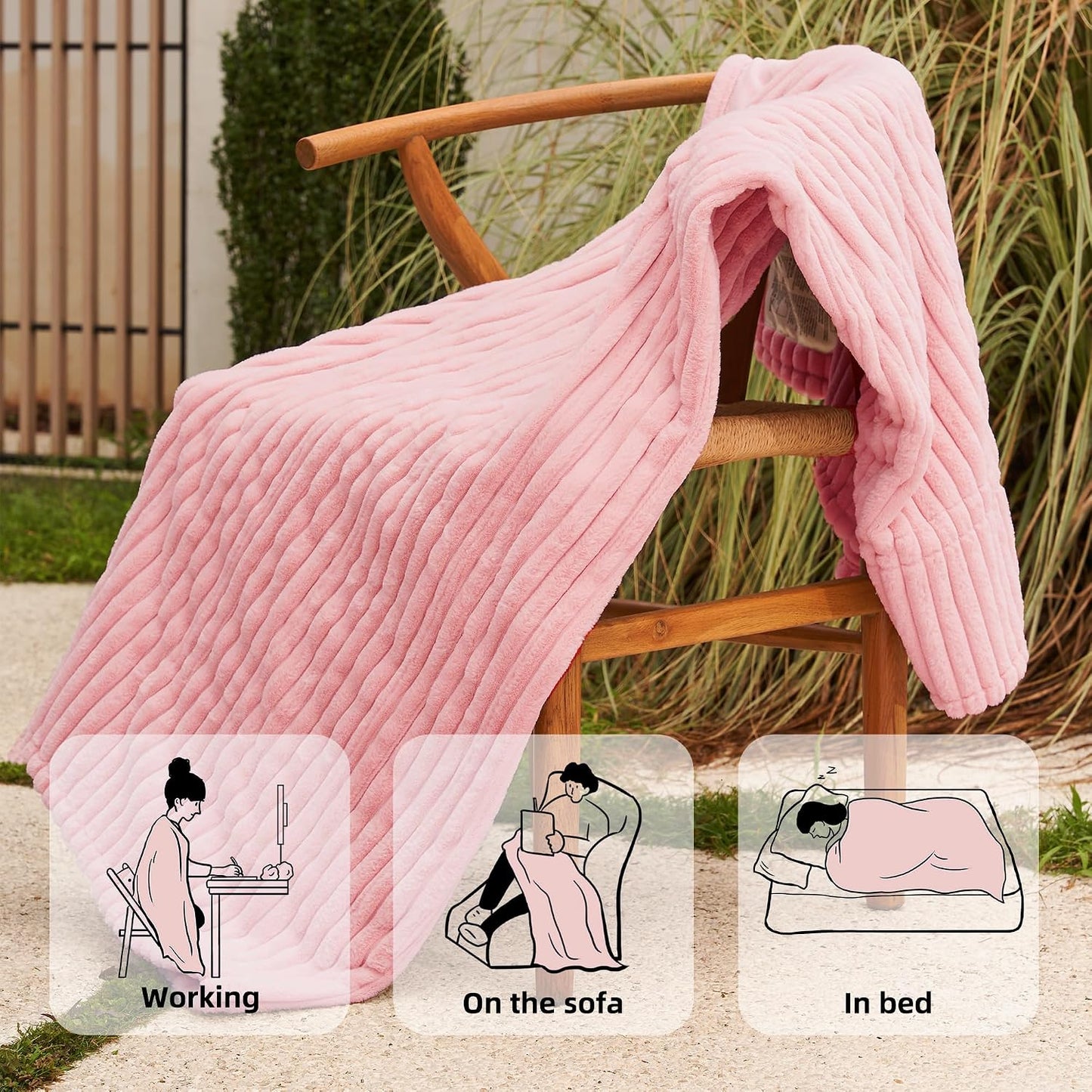 GOTCOZY Heated Throw Blanket, 50''X60'' - Soft Silky Plush Electric Blanket with 4 Heating Levels & 3 Hour Auto Off, ETL Certified, Machine Washable (Grey)
